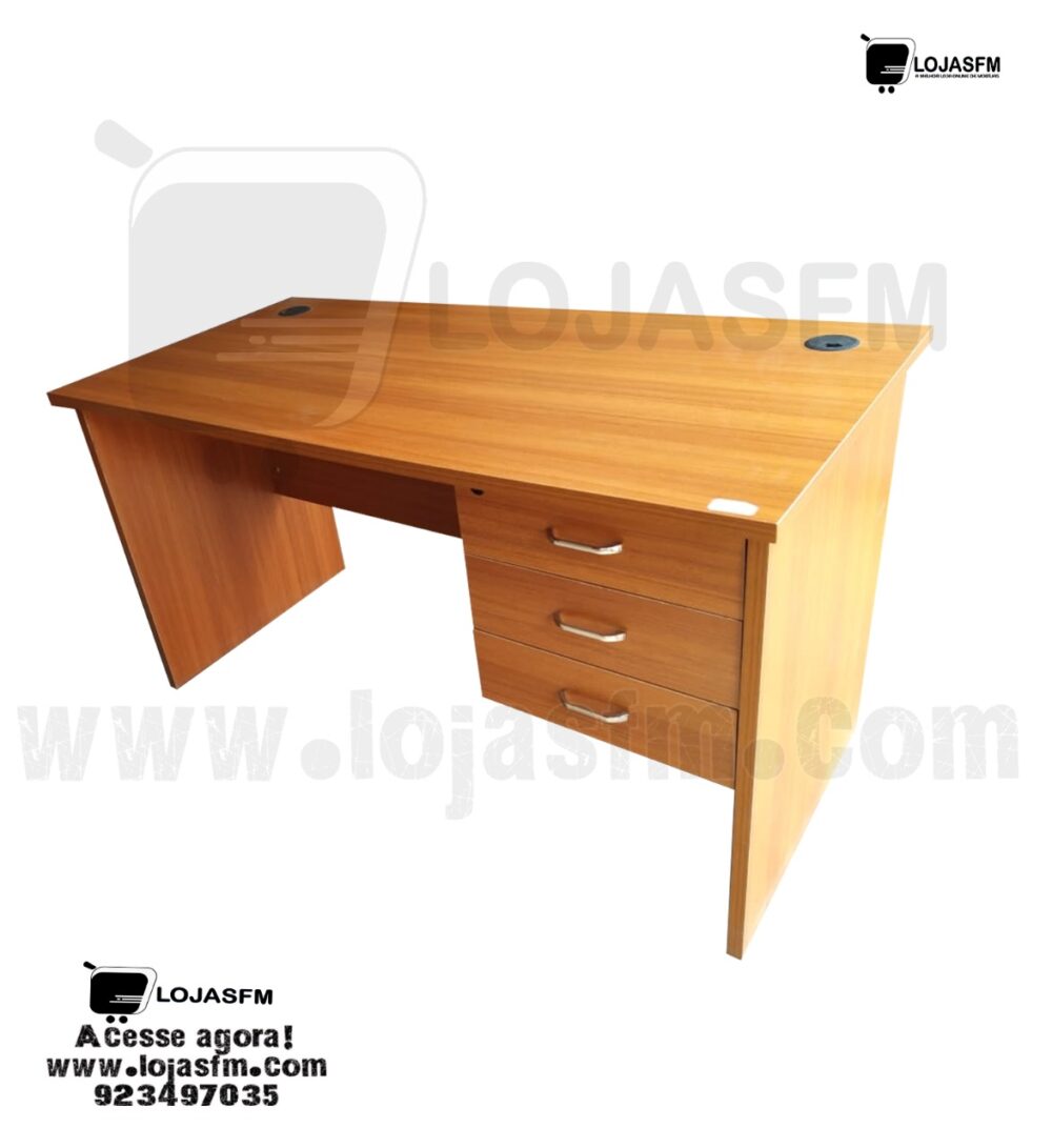 Secretaria com bloco de gaveta fixa medida 120x60 produto novo com direito entrega e montagem - Image 1
