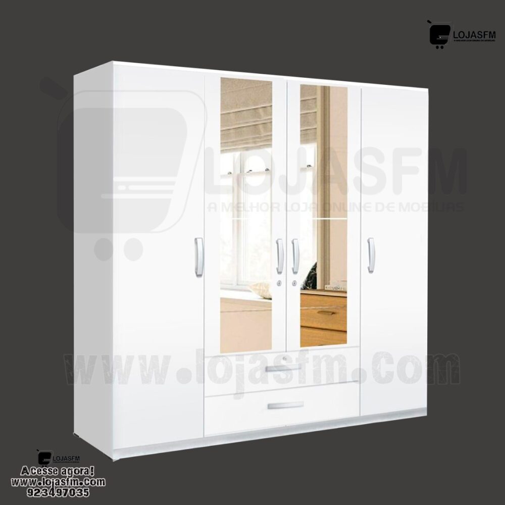 Roupeiro com 4 porta e 2 gaveta produto novo com direito entrega e montagem - Image 1