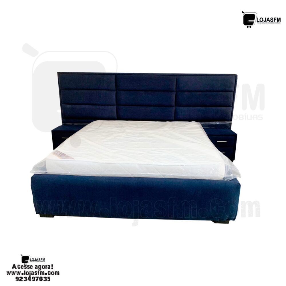 Cama box king medida 200x180 com 2 mesa de cabeceira + colchão produto novo com direito entrega e montagem - Image 2