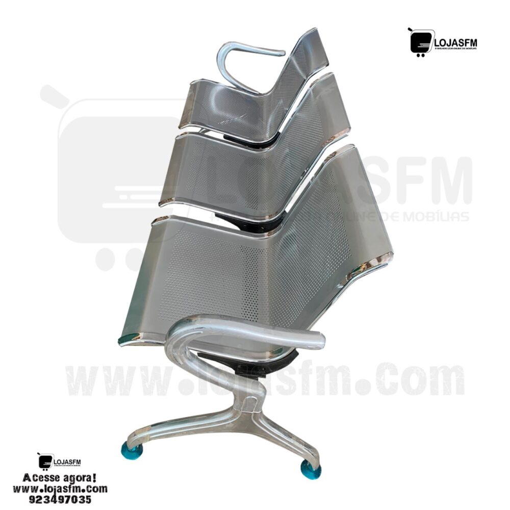 Cadeira de espera com 3 lugares produto novo com direito entrega e montagem - Image 1