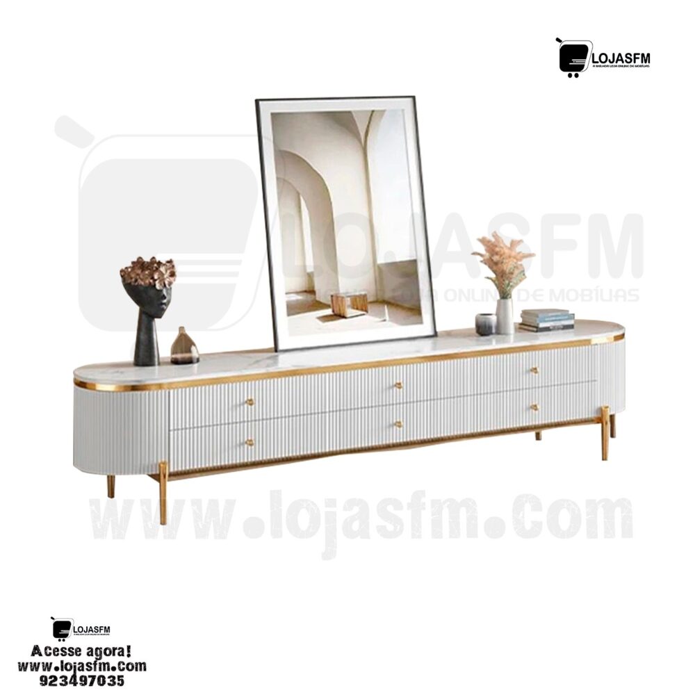Conjunto de sala clássico rack com a mesa de centro produto novo com direito entrega e montagem - Image 1