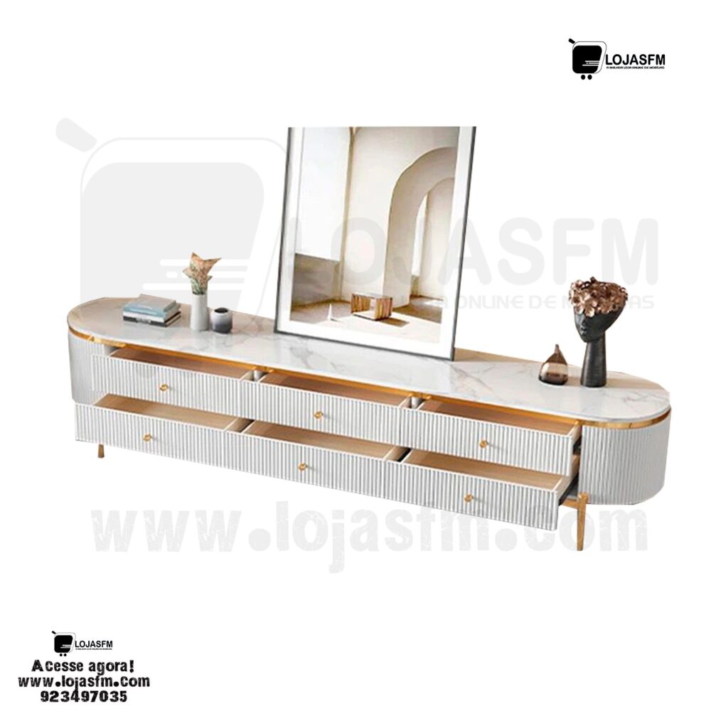 Conjunto de sala clássico rack com a mesa de centro produto novo com direito entrega e montagem - Image 3