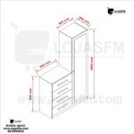 Sapateira de 1 porta de vidro e cómoda de 4 gaveta produto novo com direito entrega e montagem - Image 3