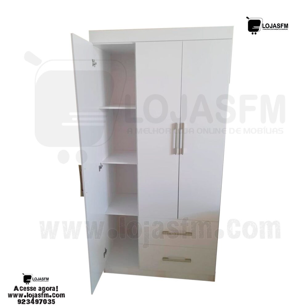 693E9B95-252D-4390-ADD4-624C0011D0CF Roupeiro com 3 porta e 2 gaveta produto novo com direito entrega e montagem - Image 1