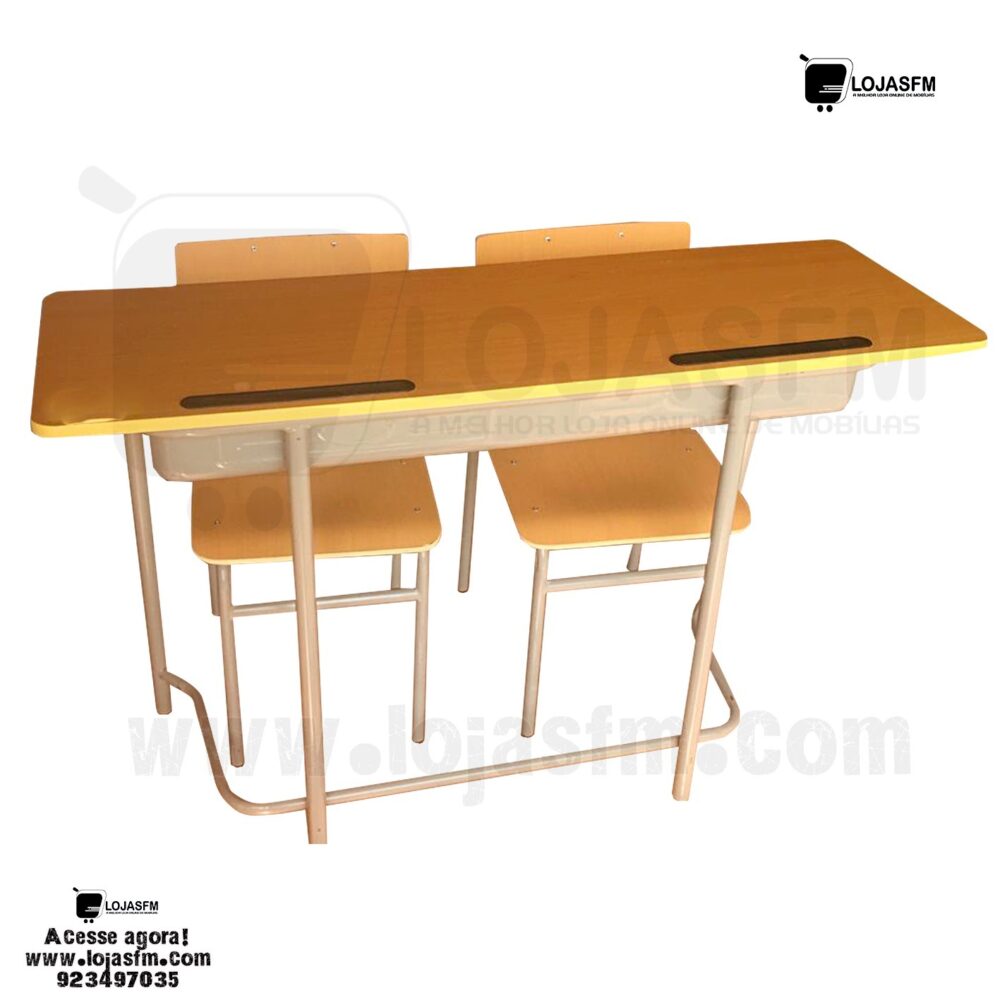 🪑 Carteira Escolar Dupla – 2 Lugares produto novo com direito entrega e montagem - Image 1