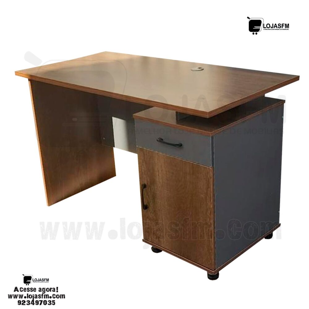 Secretaria com bloco fixo medida 120x60 produto novo com direito entrega e montagem - Image 1