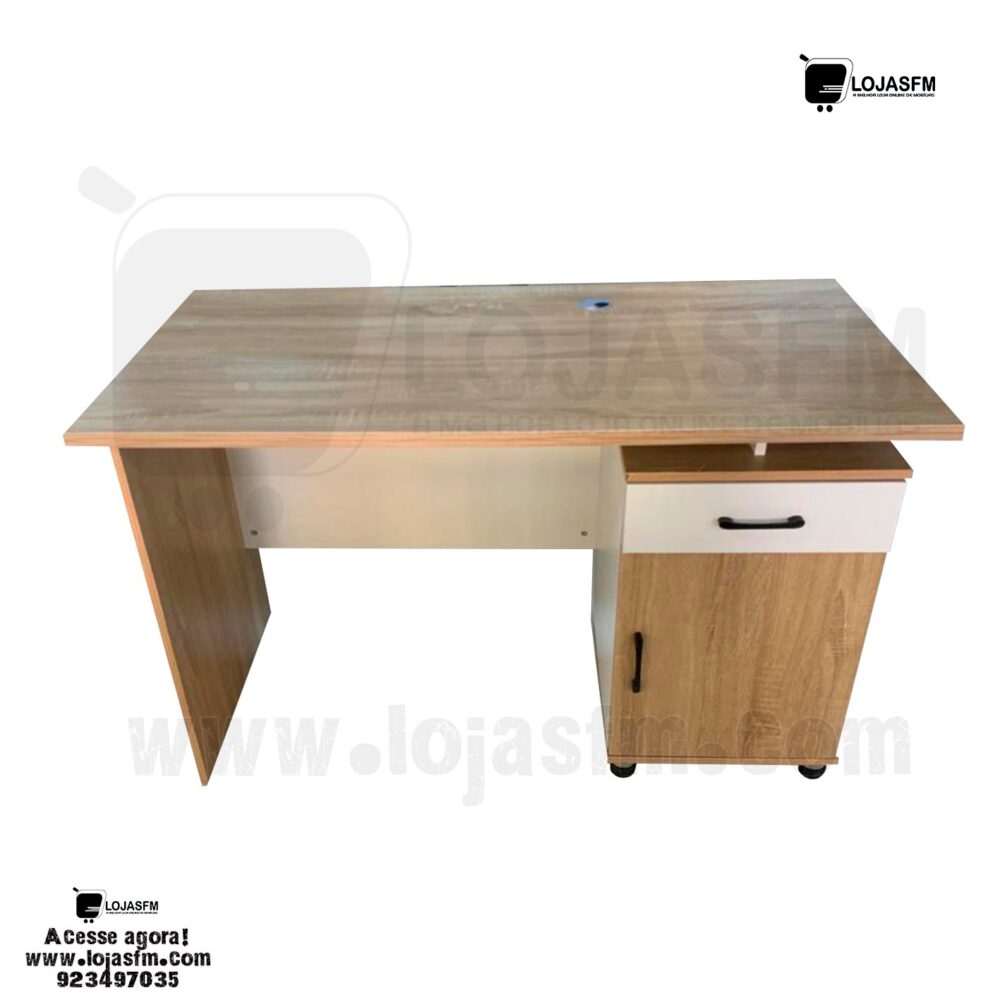 F062C5CE-54E1-4AC2-9AEA-1416B34B702C Secretaria com bloco fixo medida 120x60 produto novo com direito entrega e montagem - Image 1