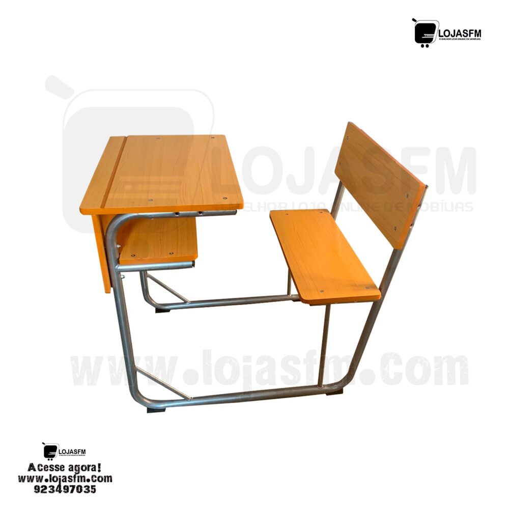 Carteira escolar com cadeira colada monobloco produto novo com direito entrega e montagem - Image 1