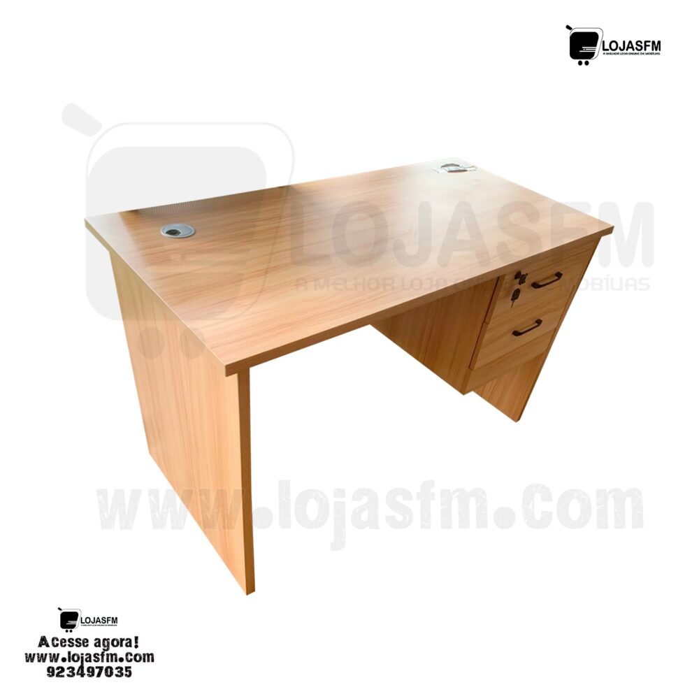 Secretaria com bloco de gaveta fixo medida 120x60 produto novo com direito entrega e montagem - Image 1