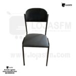 Cadeira fixa armação de ferro acento e encosto em napa produto novo com direito entrega ao domicílio