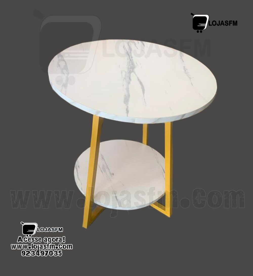 Mesa oval tampo em madeira com armação de ferro produto novo com direito entrega e montagem - Image 1