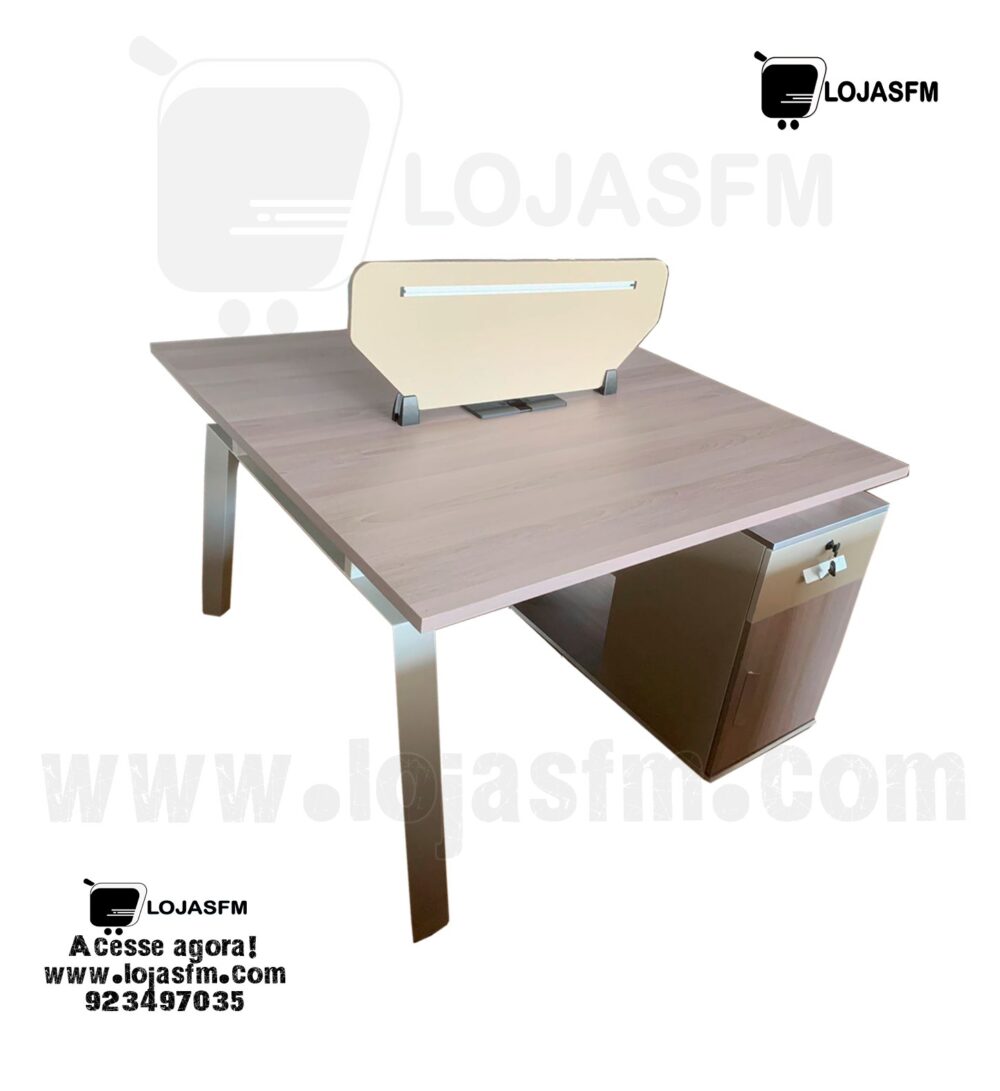 Imagem WhatsApp 2024-03-01 às 09.29.04_d1d85da8 Secretária Ilha 2 Lugares – Estação de Trabalho Compacta com Gavetas e Montagem Inclusa - Image 1