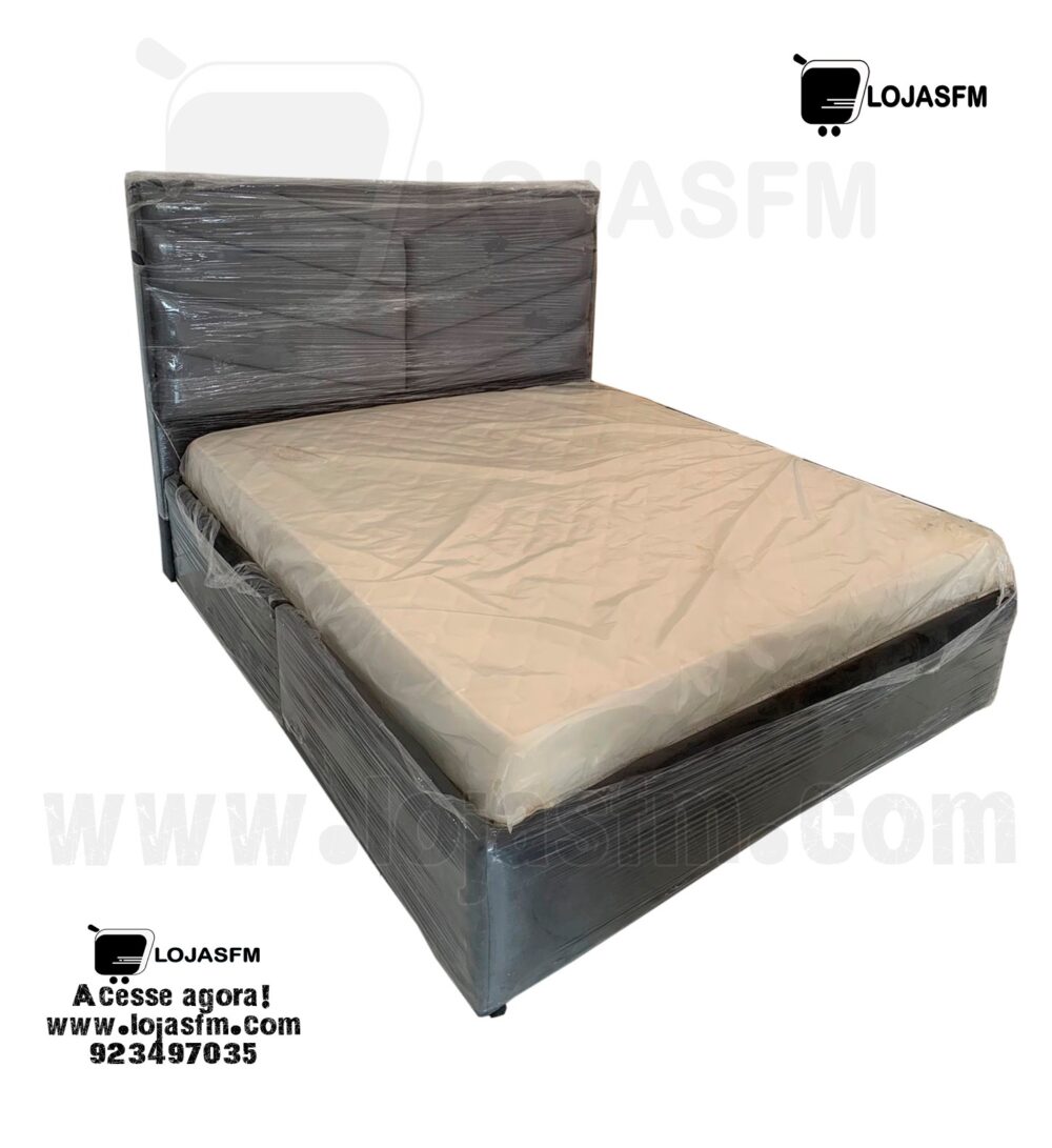 Cama base em napa medida 180x200 produto nacional produto novo com direito entrega e montagem - Image 1