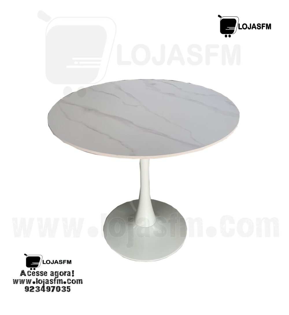 Mesa oval estrutura de ferro tampo mármore produto novo com direito entrega e montagem - Image 2