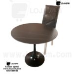 Mesa oval estrutura de ferro tampo mármore produto novo com direito entrega e montagem