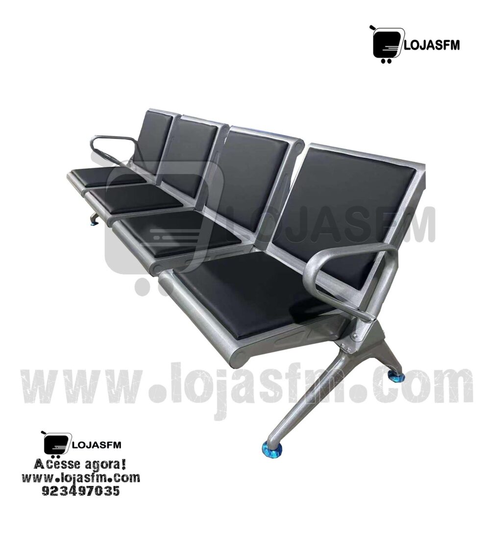 Cadeira de espera com 4 lugares produto novo com direito entrega e montagem - Image 1