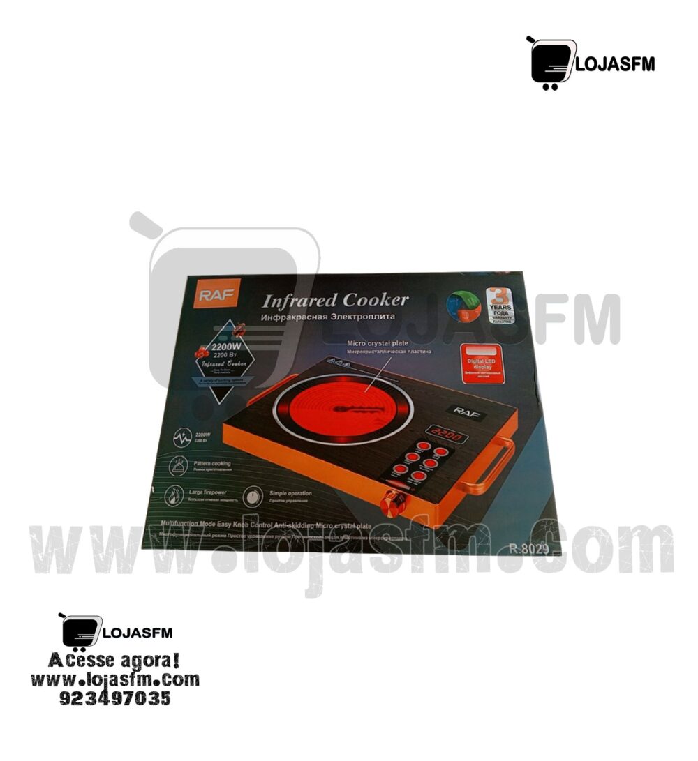 Placa portátil elétrica de uma  boca digital marca RAF tem ventilador resistente ao aquecimento produto novo com direito entrega ao domicilio - Image 4