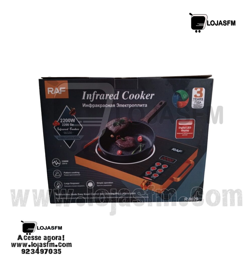 Placa portátil elétrica de uma  boca digital marca RAF tem ventilador resistente ao aquecimento produto novo com direito entrega ao domicilio - Image 2