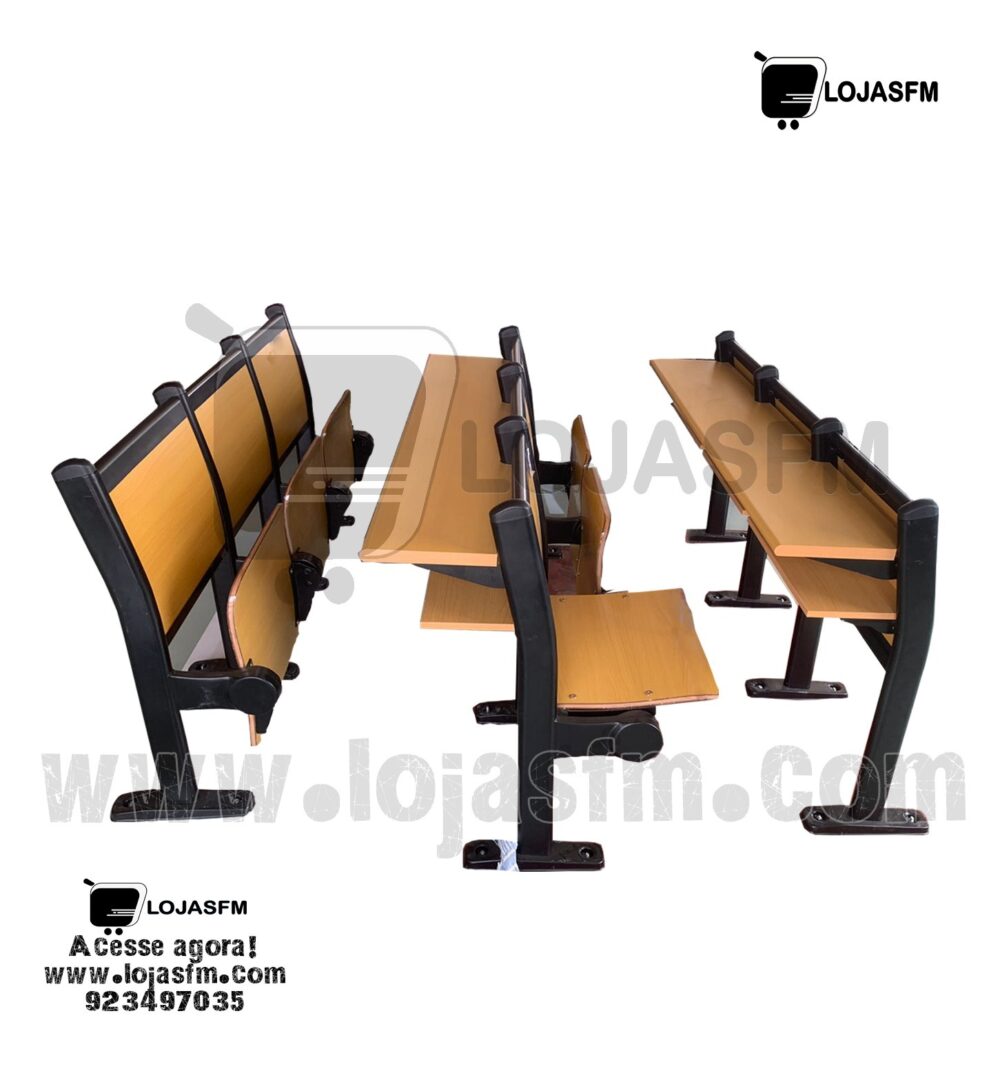 Carteira escolar 3 unidade com a respectiva mesa produto novo com direito entrega e montagem - Image 1