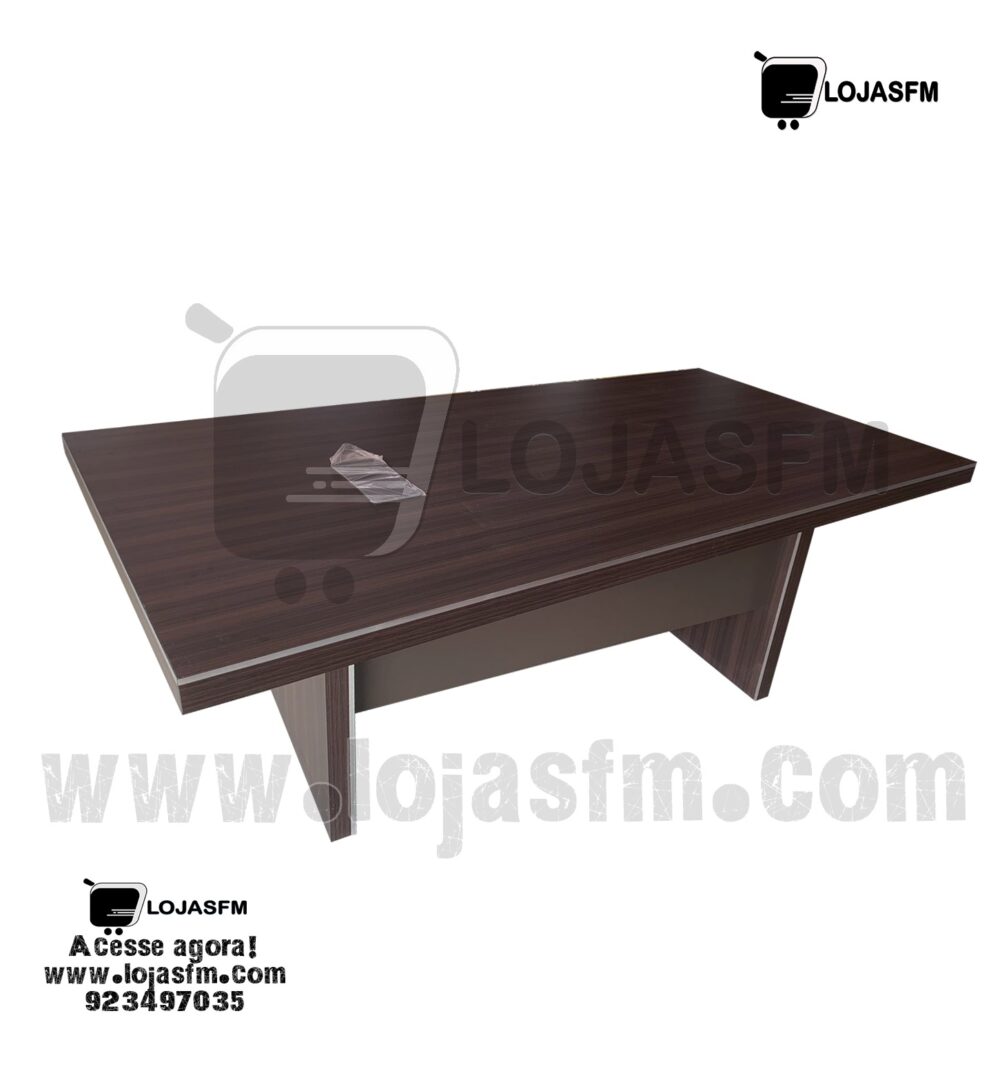 Mesa de reunião com 6 lugares medida 240x120 produto novo com direito entrega e montagem - Image 2