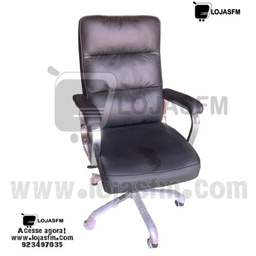 Cadeira giratória em napa preta super confortável produto novo com direito entrega e montagem
