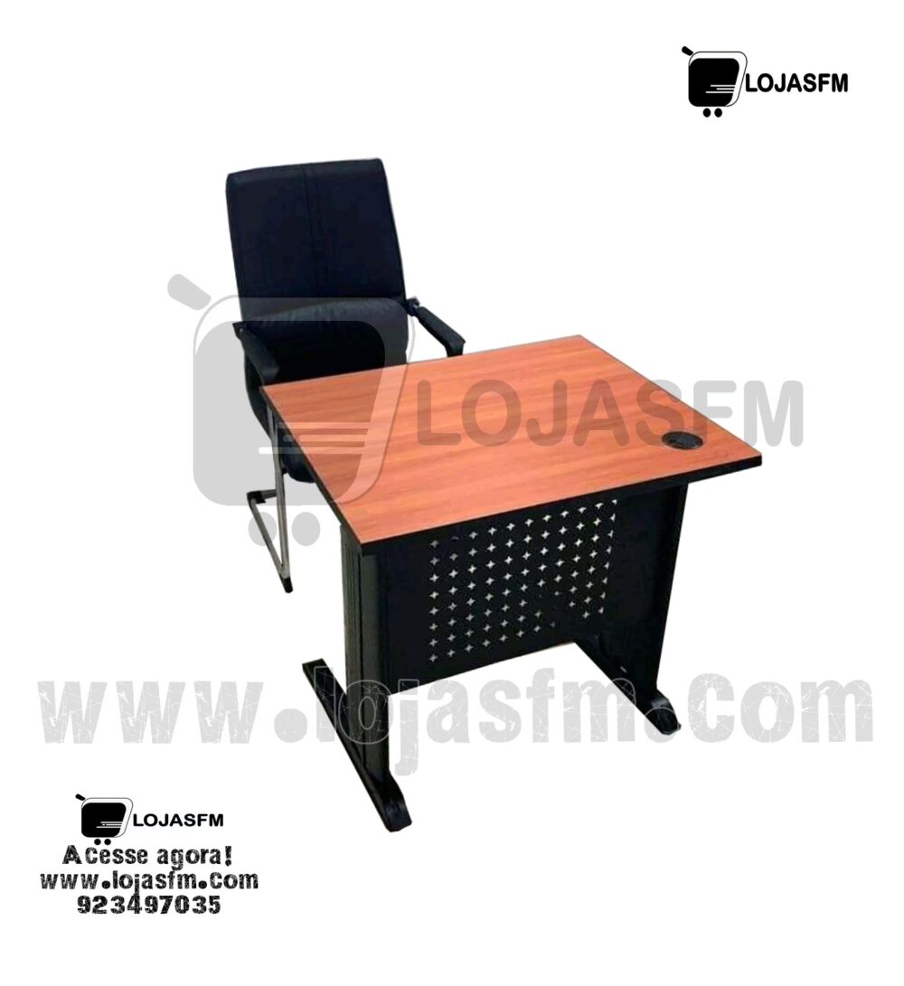 Secretaria perna metálica medida 80x70 produto novo com direito entrega e montagem - Image 1