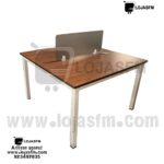 Secretária Ilha 2 Lugares – Estação de Trabalho 120×60cm sem Gavetas com Montagem Inclusa