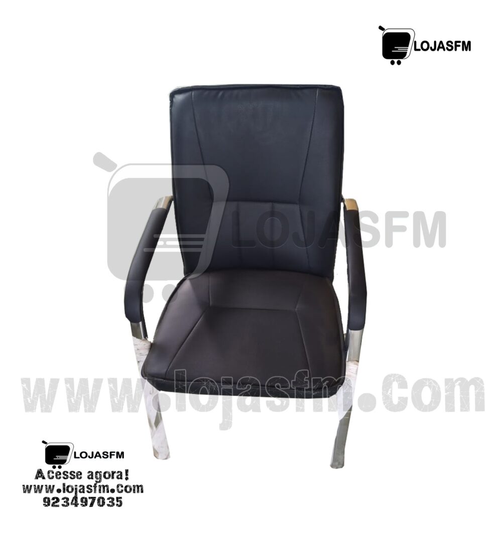 Cadeira fixa napa preta produto novo com direito entrega e montagem - Image 2