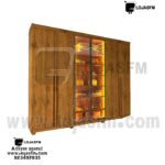 Roupeiro king com 6 porta e 4 gaveta cor madeirada produto novo com direito entrega e montagem