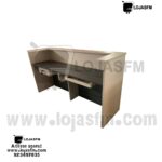 Secretaria balcão 240x70 em madeira produto novo com direito entrega e montagem