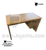 Secretaria em madeira com bloco de gaveta fixo medida 140x60 produto novo com direito entrega e montagem