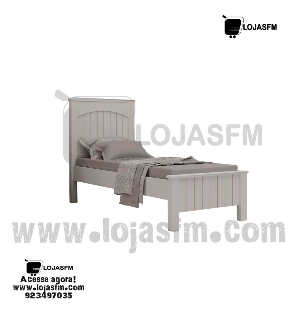Cama de solteiro de madeira MDF medida 190x90 com o respectivo colchões produto novo com direito entrega e montagem - Image 1