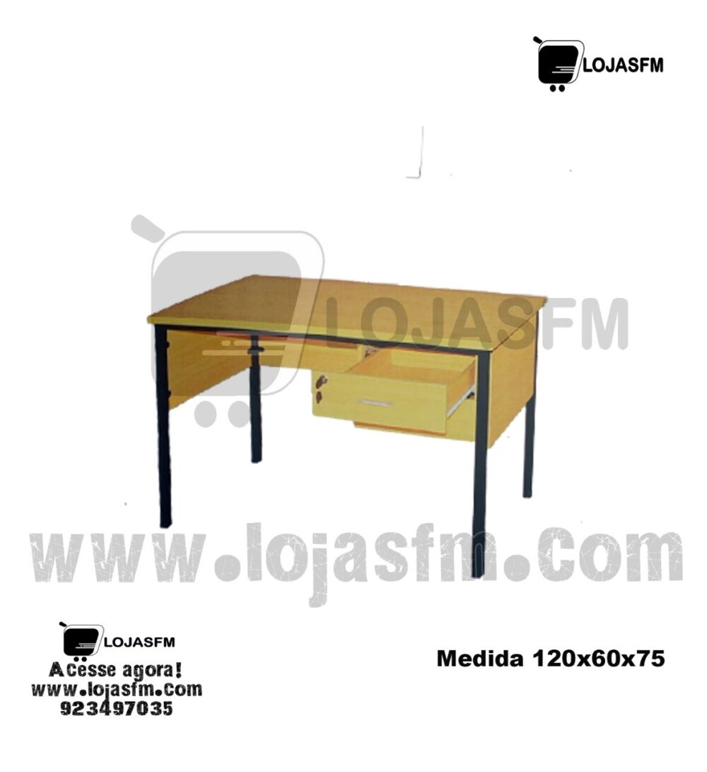 Secretaria para professor com com gaveta 120x60x75 produto novo com direito entrega e montagem - Image 1
