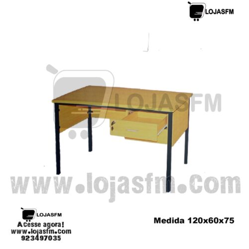 Secretaria para professor com com gaveta 120x60x75 produto novo com direito entrega e montagem