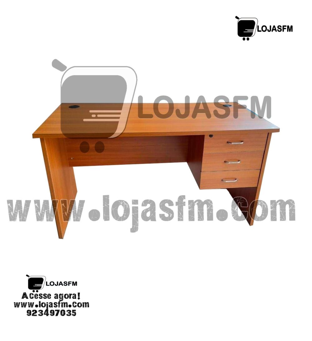 Secretária com Bloco Fixo – 140x70cm | Entrega e Montagem Incluídas - Image 1