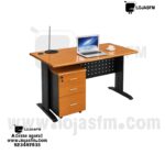 Secretária com Bloco Rodado – 140x70 cm de Estilo e Organização para Seu Escritório