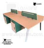 Secretária Ilha 4 Lugares – Estação de Trabalho 240×120cm com Gavetas e Montagem Inclusa - Image 2