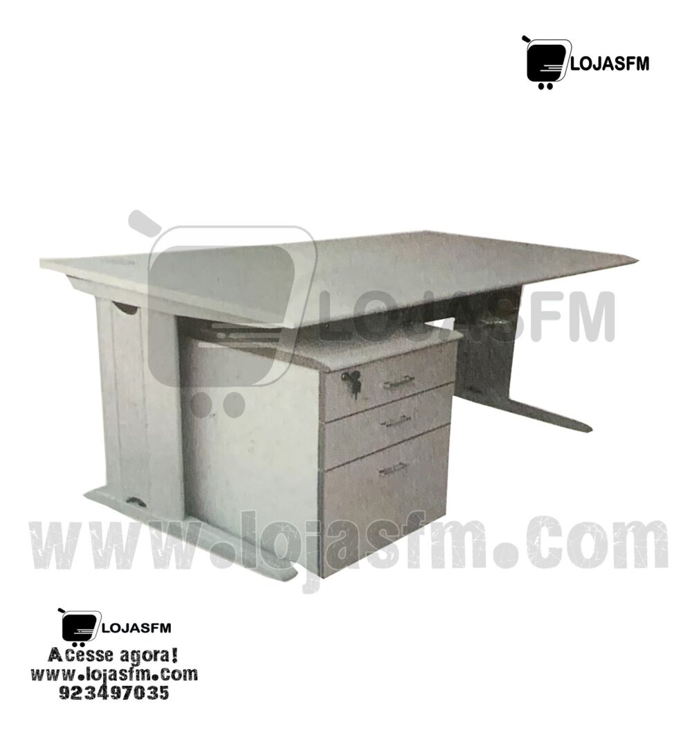 Imagem-do-WhatsApp-de-2024-08-16-as-07.42.08_ca839c58 (1) Secretária com Bloco de Gavetas Rodado Cinza – 160x70 cm de Organização e Estilo para Seu Escritório - Image 1