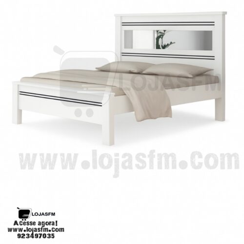 Cama de Casal 190x140 cm com Colchão Incluso – Design Moderno Entrega + Montagem