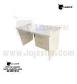 Secretária Branca com Bloco Fixo – 120x60cm | Grande Promoção!