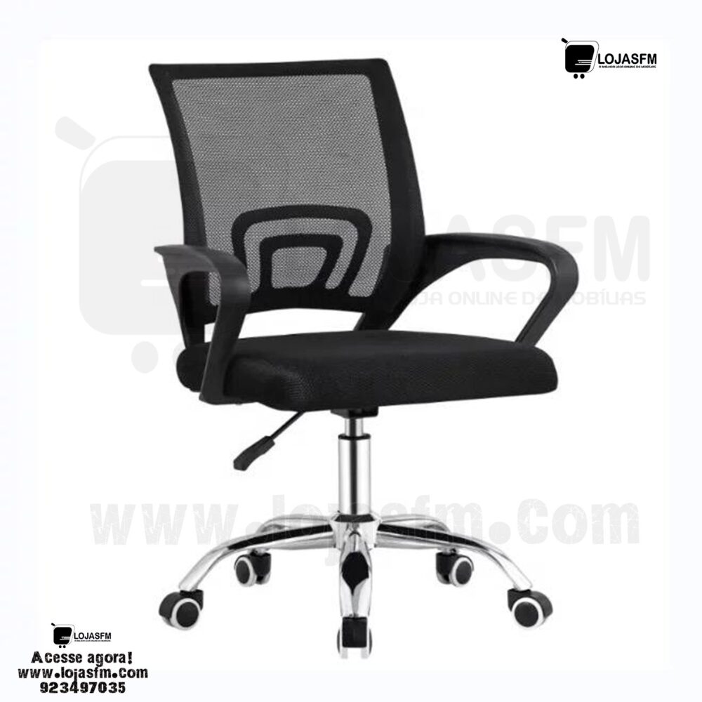 WhatsApp-Image-2023-02-09-at-10.15.18-1 (1) Cadeira giratória de Escritório Ergonómica com Encosto em Tela e Rodas – Conforto e Mobilidade - Image 1