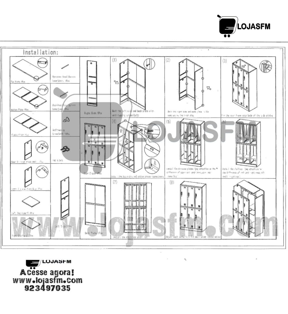 c6 03 🔐 Cacifo Metálico com 6 Portas | Super Promoção - Image 3