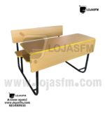 🪑 Carteira Escolar Dupla Integrada – Estrutura Metálica Preta produto novo com entrega e montagem - Image 3