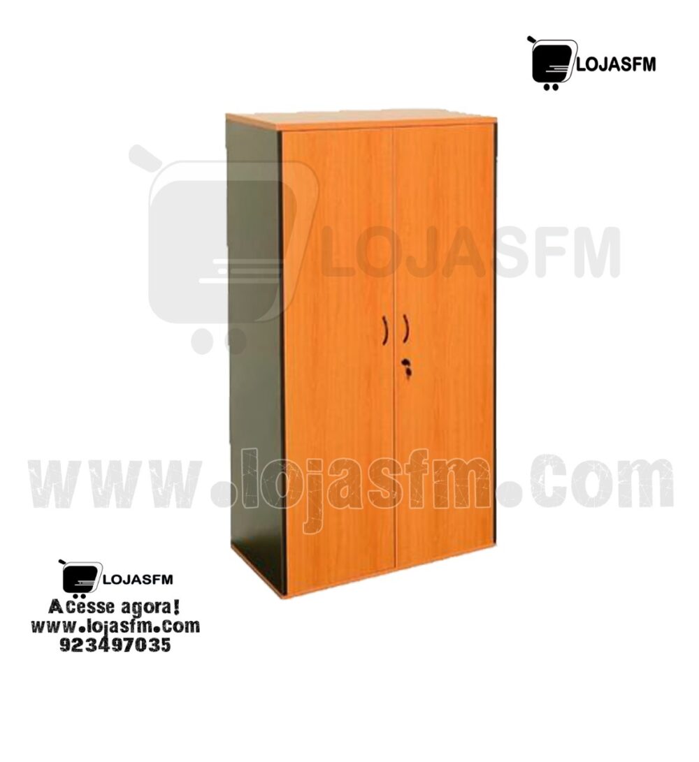 Armário de Madeira Bicolor com 2 Portas – 180x90 cm - Image 1