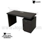 Secretária Compacta 120x50cm – Design Funcional com Gaveta e Porta | Entrega e Montagem