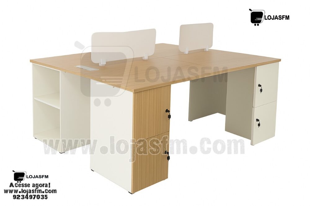 Imagem do WhatsApp de 2025-10-21 à(s) 10.41.47_b87c8e05 Estação de Trabalho 4 Lugares – Design Colaborativo com Painéis de Privacidade | Entrega e Montagem - Image 1
