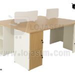 Estação de Trabalho 4 Lugares – Design Colaborativo com Painéis de Privacidade | Entrega e Montagem