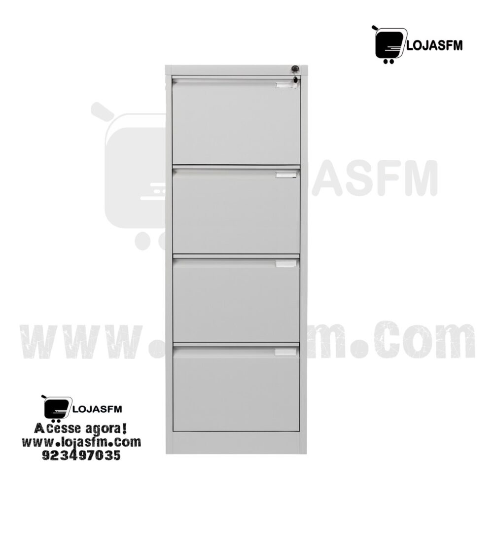 Armário para Arquivo Suspensas 4 Gavetas – Estrutura de Aço com Chave | Montagem Inclusa - Image 1