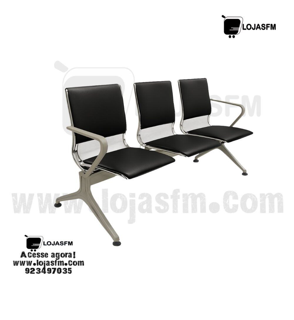 Imagem do WhatsApp de 2025-11-05 à(s) 05.57.10_8e507b78 Cadeira de espera Longarina Aeroporto 3 Lugares – napa preta Preto e Chassis Metálico | Montagem Inclusa - Image 1