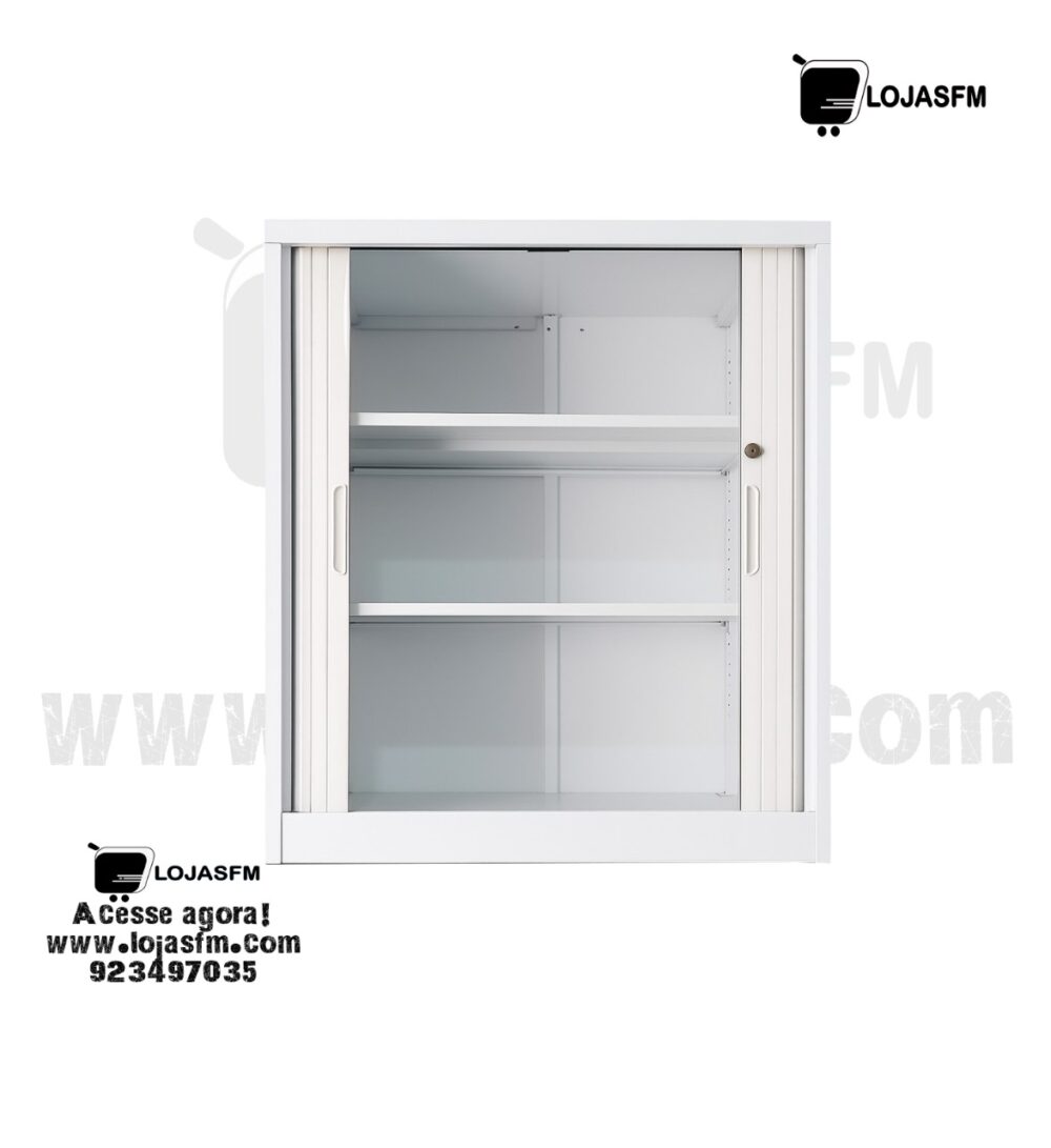 Armário Base com Portas Persiana – Estrutura Metálica, 2 Prateleiras Internas – Entrega e Montagem Inclusas - Image 2